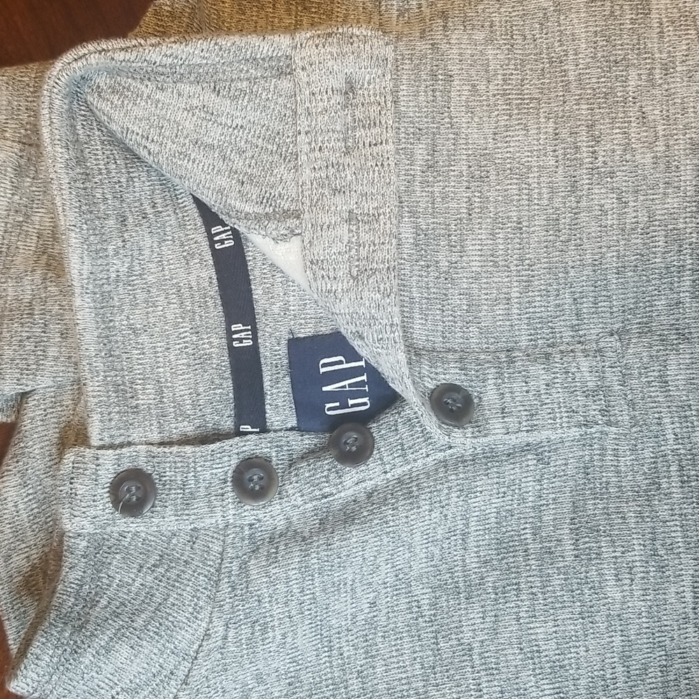 GAP Men's Small Gray Long Sleeve Mock Neck Pullover Sweater